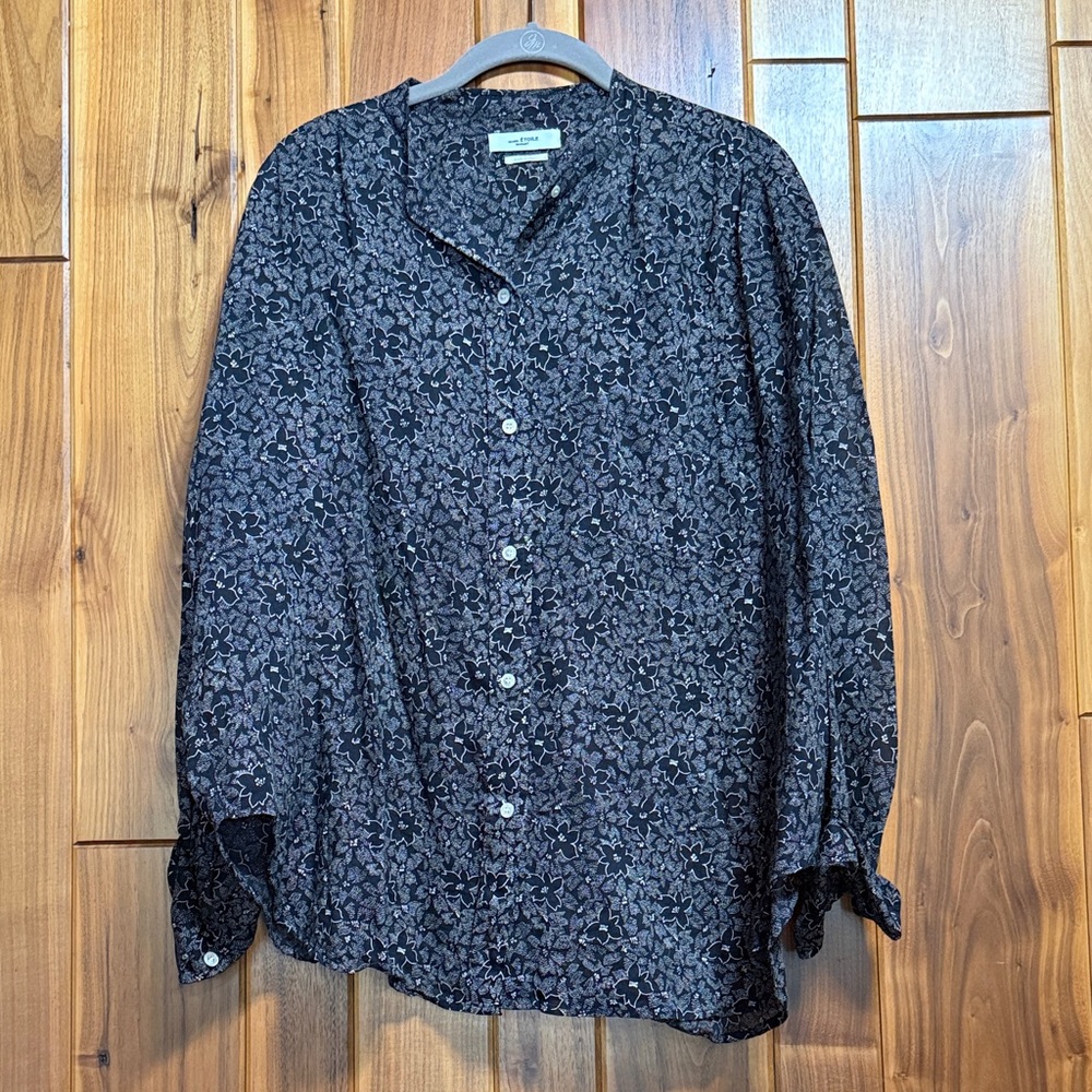 Isabel Marant Etoile Dark Floral Button-Down Shirt